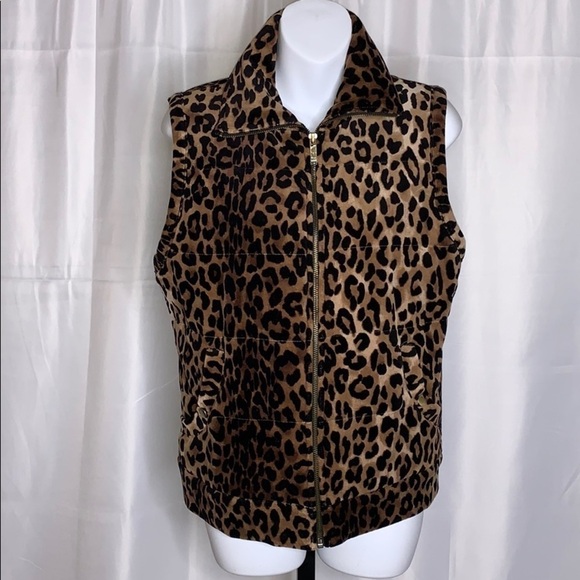 NWOT Jones New York signature leopard vest- size-M - Picture 1 of 3